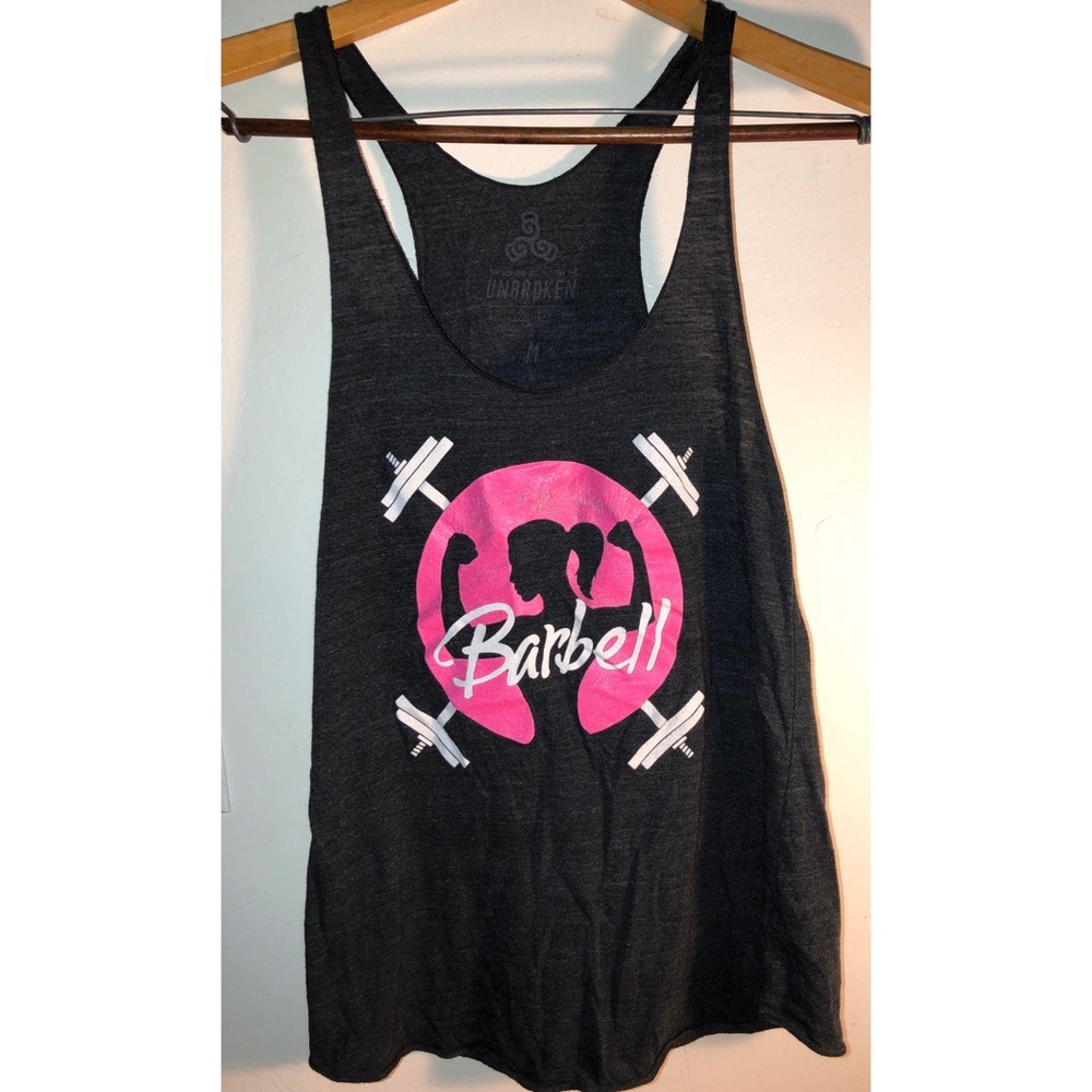 Barbie/Barbell workout tank
